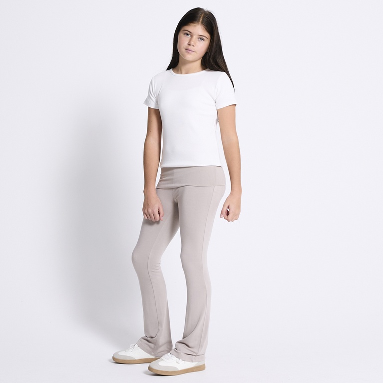 Folded yoga pants "Noelle star" Beige